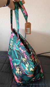 Beach Bag Donkergroen Flowers